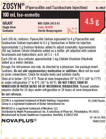 zosyn 4.5 g single dose