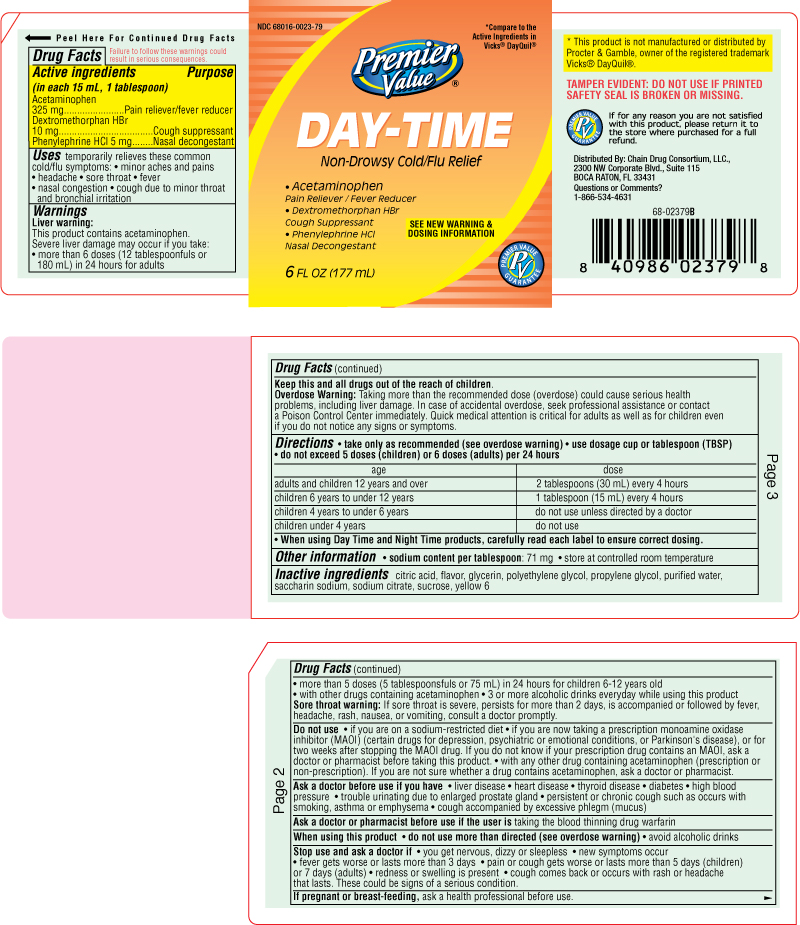 Acetaminophen 325 mg, Dextromethorphan HBr 10 mg, Phenylephrine HCl 5 mg