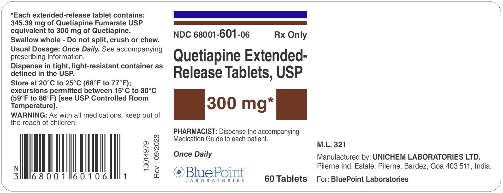 Quetiapine ER tab 50mg