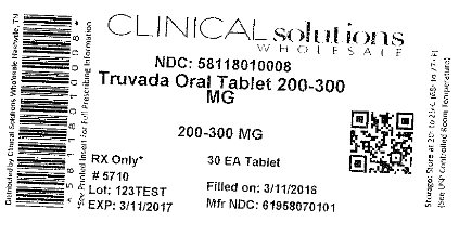 Truvada 200-300MG Tablet 30 count blister card