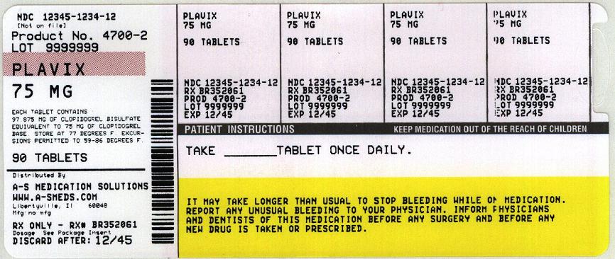 Plavix 75 mg Label