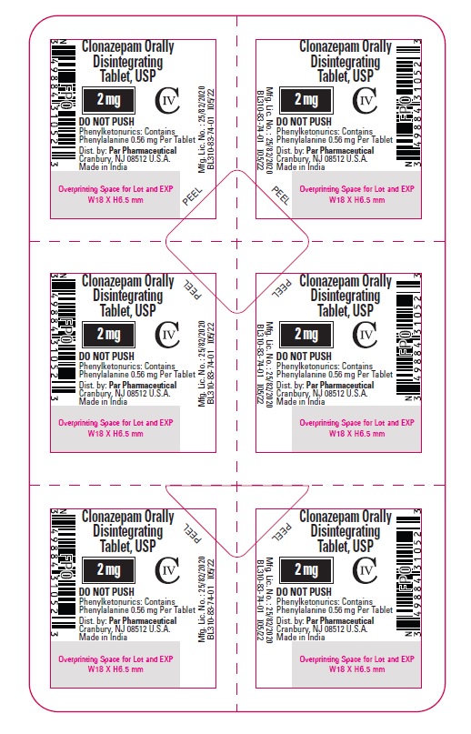 Clonazepam ODT, USP 2 mg - Blister