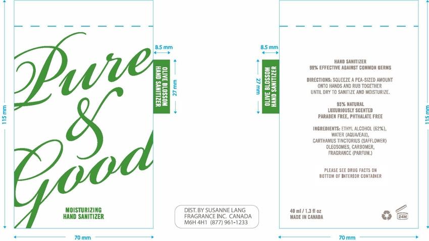 Olive Blossom Pouch Label