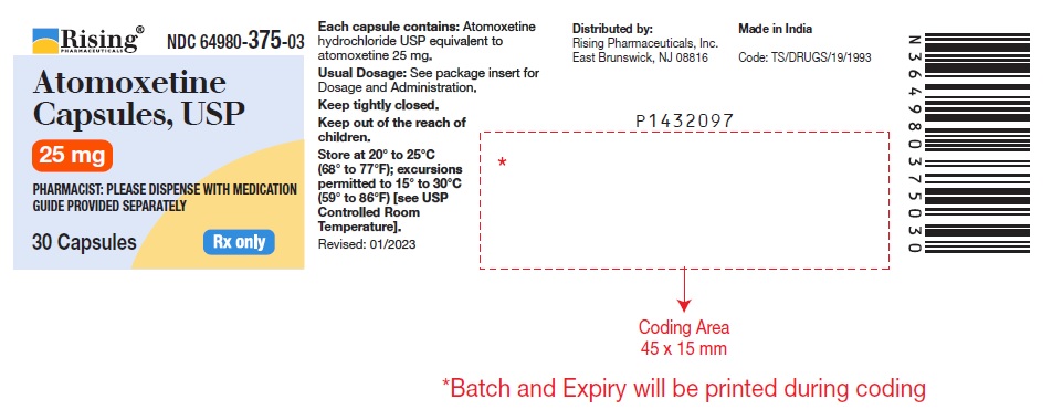 PACKAGE LABEL-PRINCIPAL DISPLAY PANEL - 25 mg (30 Capsules Bottle)
