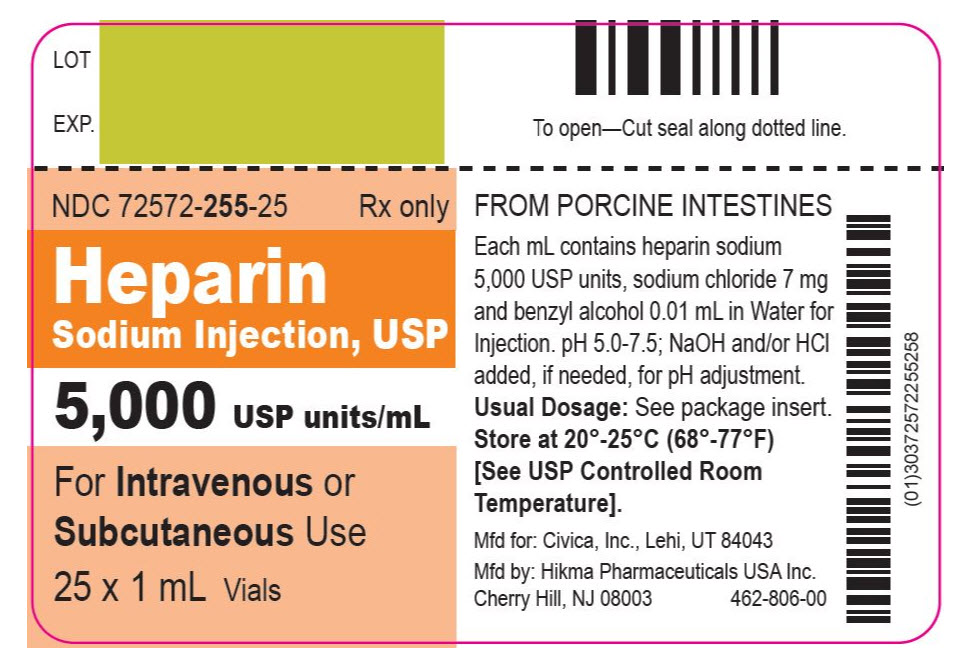 NDC Code 7257225001 Heparin Sodium