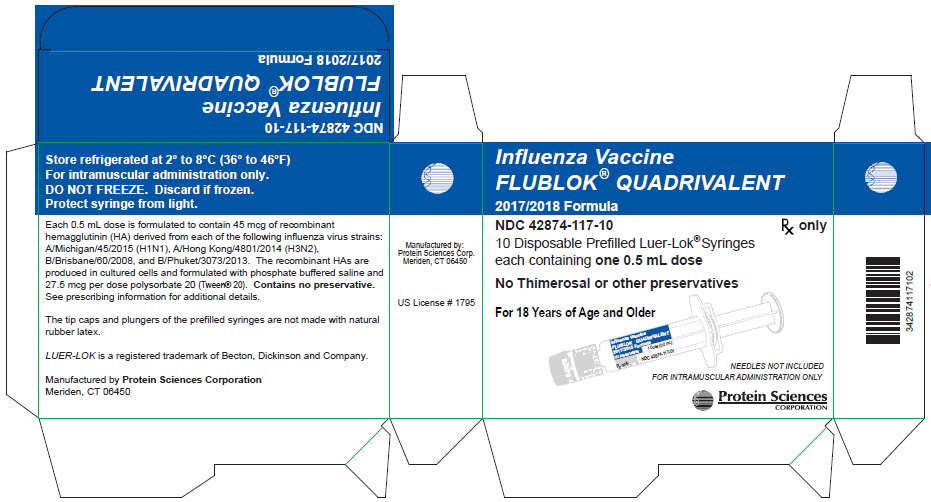 Flublok Quadrivalent 2017-2018 Carton Label