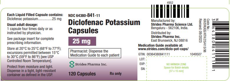 25 mg 100-count Bottle Label