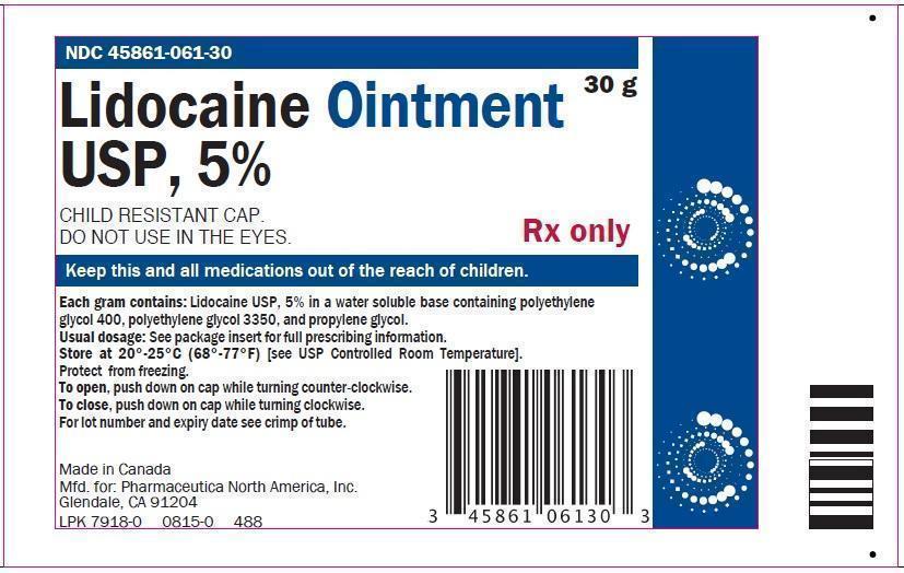 NDC Code 4586106130 Lidocaine