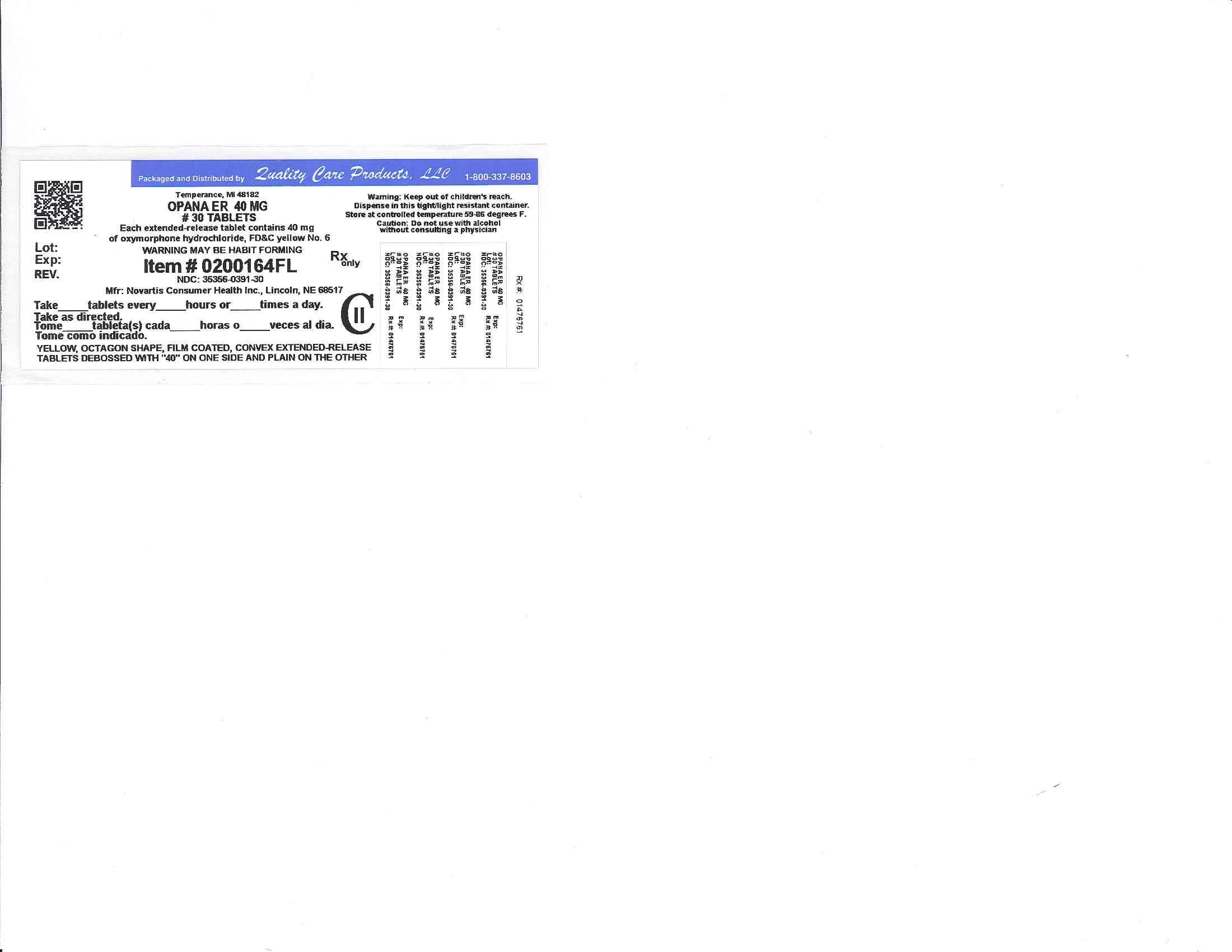 Image of 40 mg Label