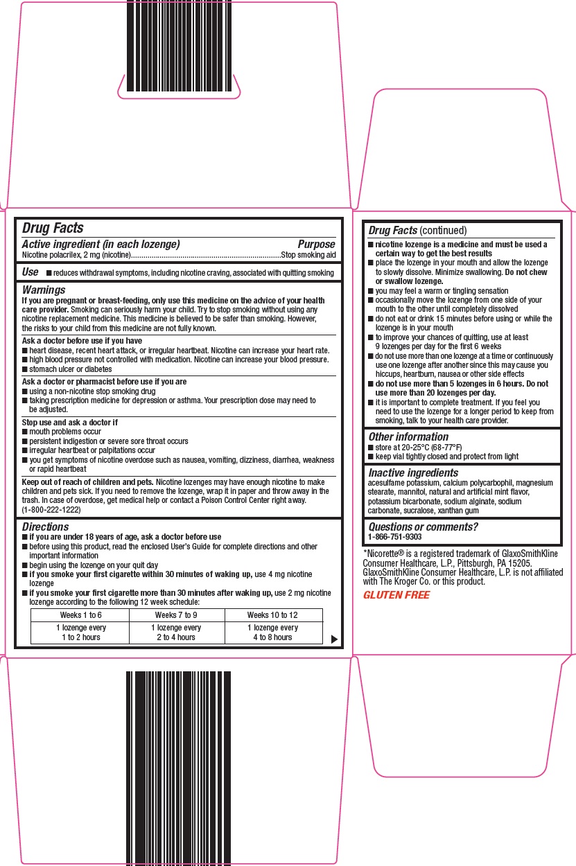Kroger Nicotine Polacrilex Lozenge Image 1