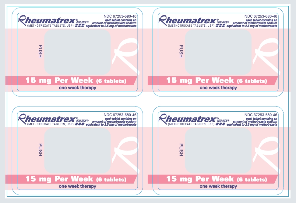 Rheumatrex (methotrexate tablets, USP) blister pack front label