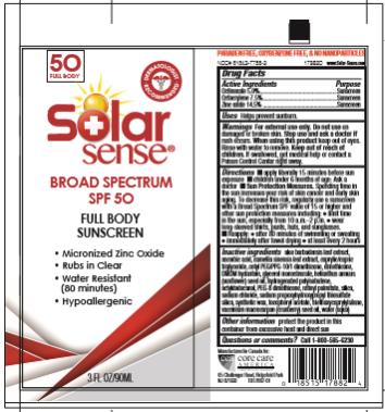 Solar Sense Broad Spectrum SPF 50 3 FL OZ/90ML