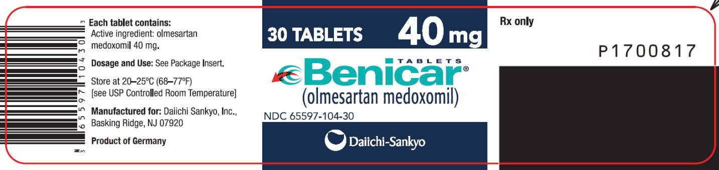 benicar olmesartan medoxomil 40 mg