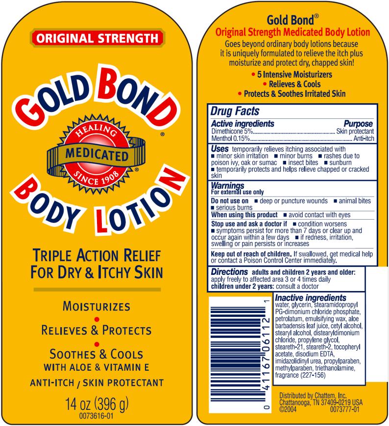 PRINCIPAL DISPLAY PANEL ORIGINAL STRENGTH GOLD BOND BODY LOTION TRIPLE ACTION RELIEF FOR DRY & ITCHY SKIN 14 oz (396 g)