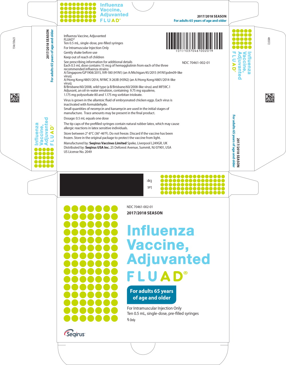 Principal Display Panel - Fluad Carton Label