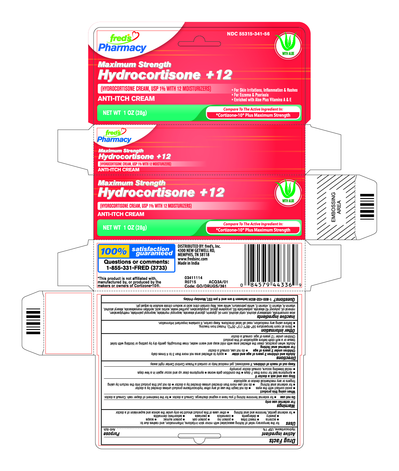 Hydrocortisone +12 Cream, with Aloe