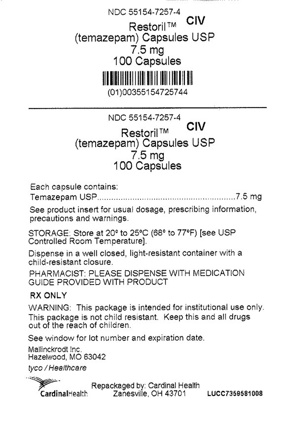 Restoril Carton Label
