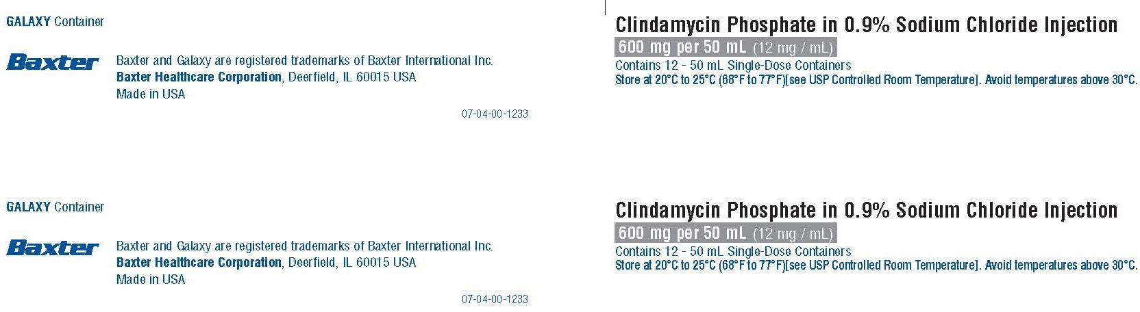 Clindamycin Phosphate in Sod. Chlor. container NDC 0338-9545-50 panel 1 of 2