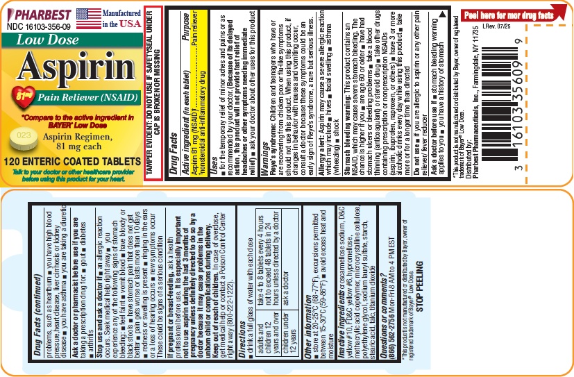 Aspirin 81mg Enteric coated Tablet Product Label.jpg