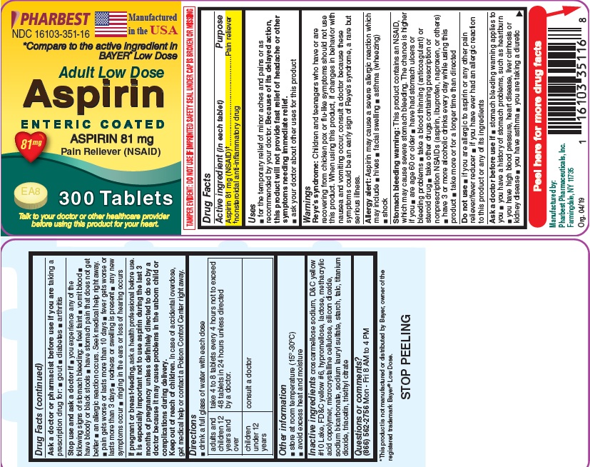 Adult low Dose Aspirin 81 mg Enteric Coated (EA8) tablet Product Label