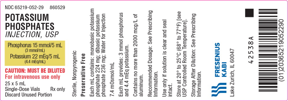 PACKAGE LABEL - PRINCIPAL DISPLAY – Potassium Phosphates Inj, USP 5 mL Tray Label