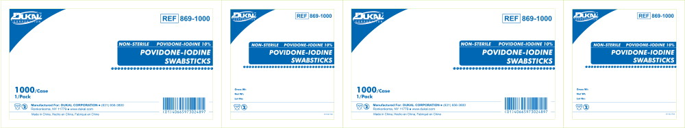 Principal Display Panel - PVP-I Prep Swabstick 869-1000 Case Label