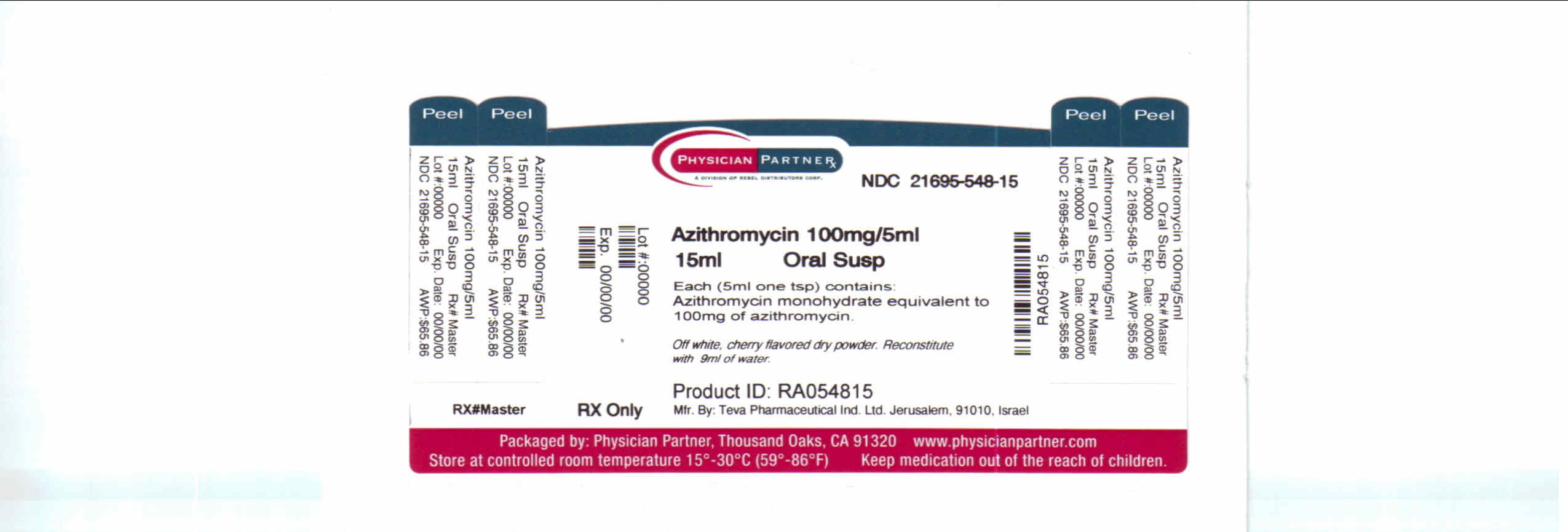 Azithromycin 100mg/5ml Label