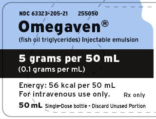PACKAGE LABEL- PRINCIPAL DISPLAY – Omegaven 50 mL Vial Label