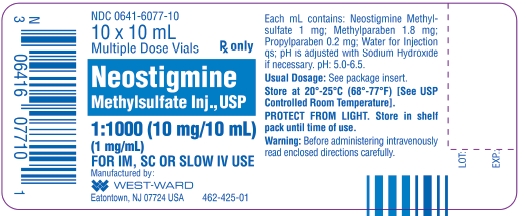 Neostigmine Methylsulfate Injection, USP 1:1000 (10 mg/10 mL) (1 mg/mL) 10 mL Multiple Dose Vial