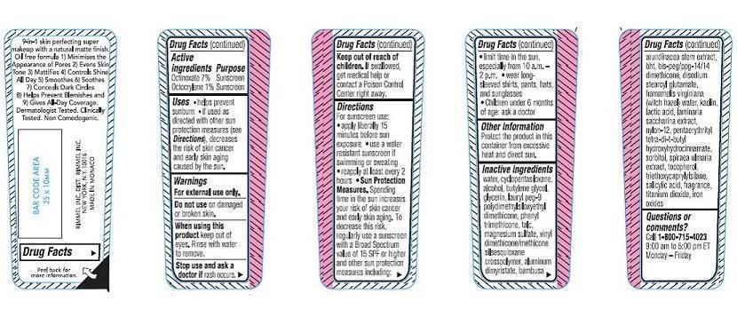 Matte SPF 15 Drug Facts Box
