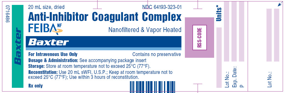 FEIBA NF 500U vial label