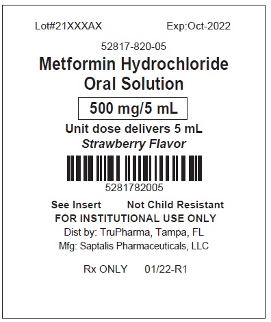 500 mg/5 mL Cup label
