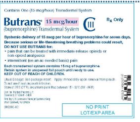 Butrans 15 mcg carton