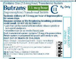 Butrans 7.5 mcg carton