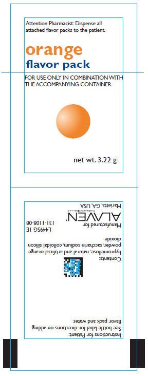 Principal Display Panel - orange flavor pack label
