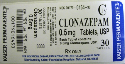 clonazepam tablets usp 0.5 mg 30s label