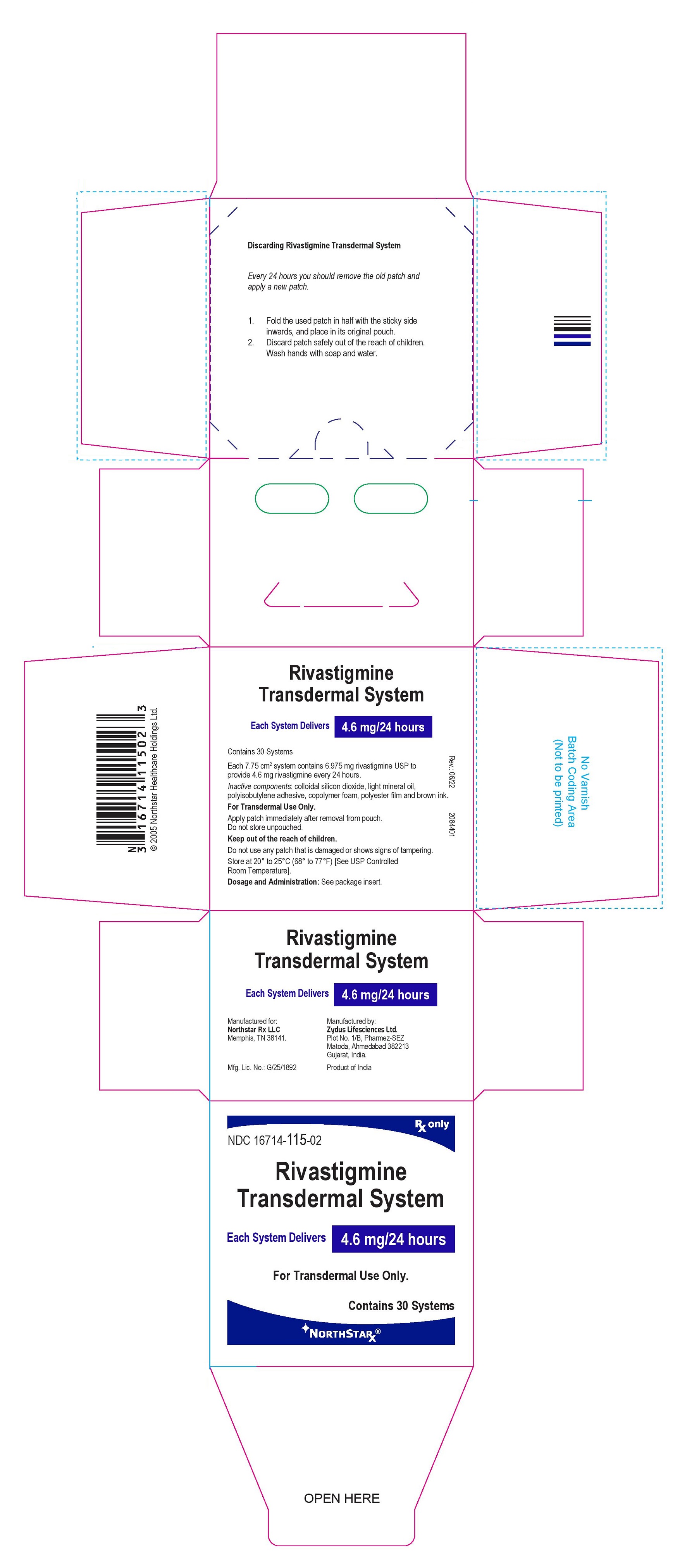 Rivastigmine transdermal system