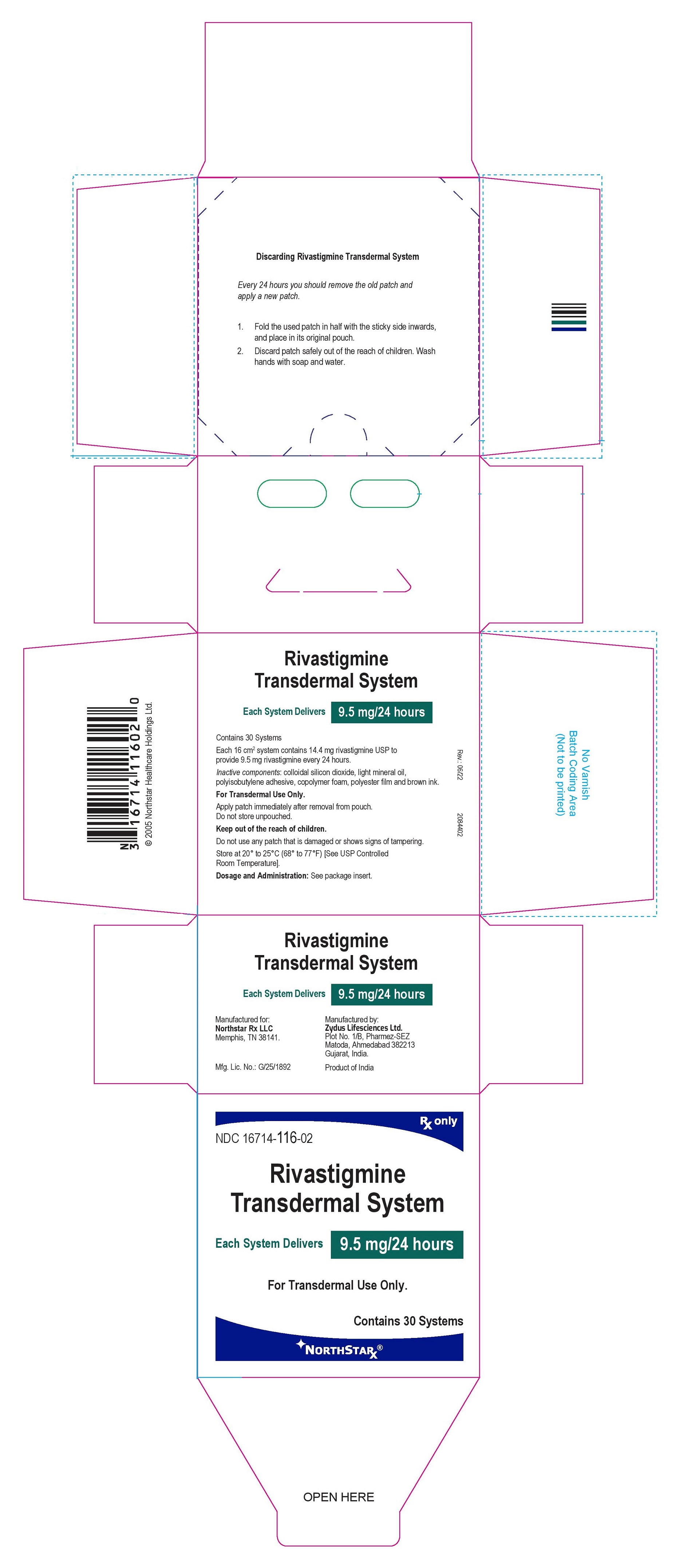 Rivastigmine transdermal system