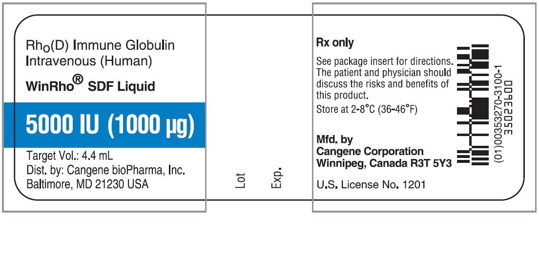 Principal Display Panel - WinRho SDF Liquid 5000 IU
