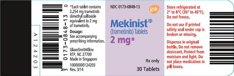 Mekinist 2mg 30 count label