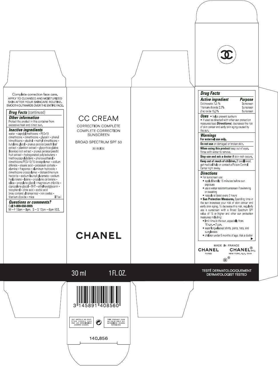 PRINCIPAL DISPLAY PANEL - 30 mL Tube Carton - 20 Beige