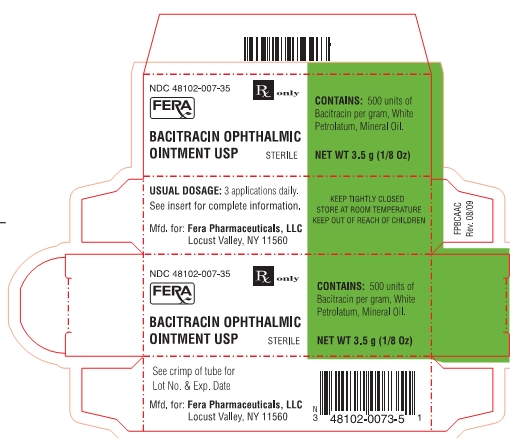 Bacitracin Carton Label