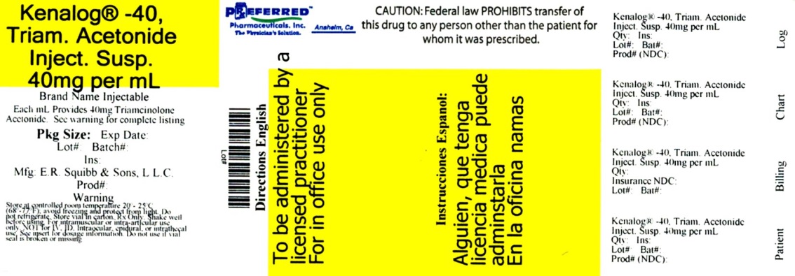 Kenalog 40 Triam. Acetonide Injectioon Suspension 400mg per mL