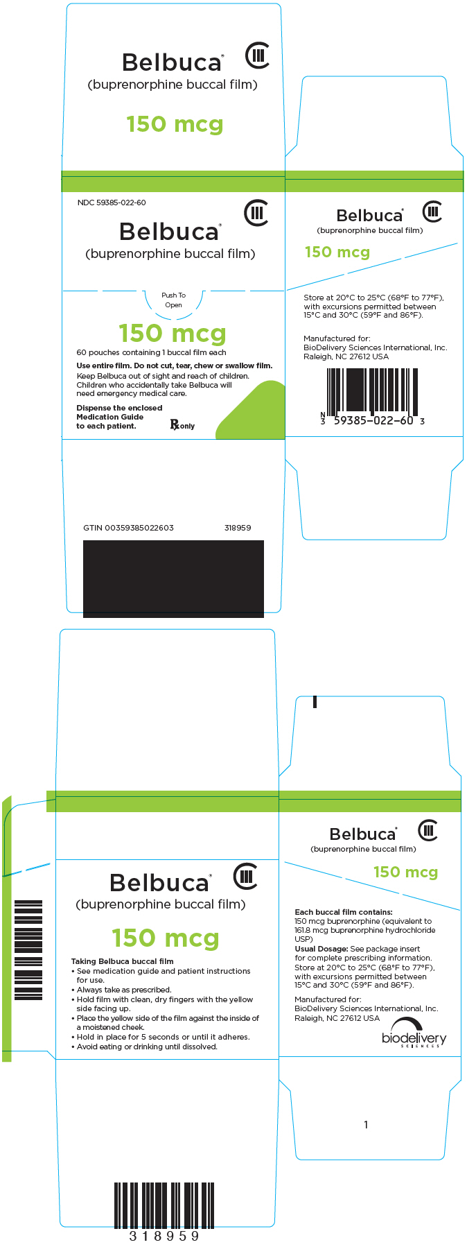 Principal Display Panel - 150 mcg Film Pouch Box
