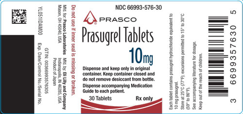 PACKAGE LABEL â€“ Prasugrel 10 mg 30 Tablets\n