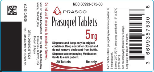 PACKAGE LABEL â€“ Prasugrel 5 mg 30 Tablets\n