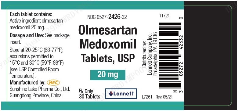20 mg 30 ct Bottle Label