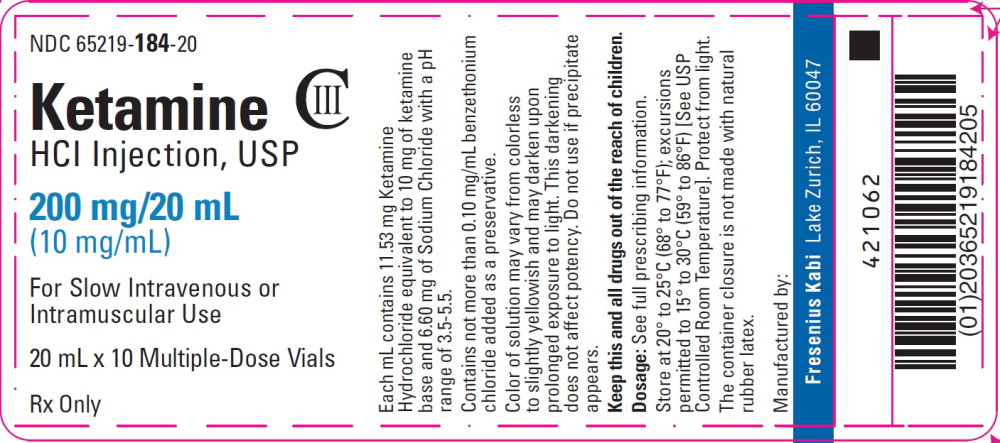 PACKAGE LABEL - PRINCIPAL DISPLAY – Ketamine HCl Injection, USP 20 mL Tray Label