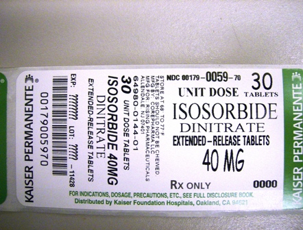 Container Label for 40mg, 100 Count