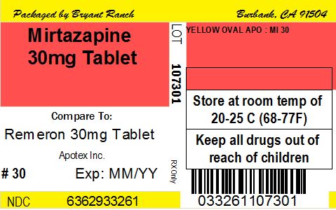 ndc code 63629-3326-3 - mirtazapine | pharmacompass.com